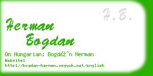 herman bogdan business card